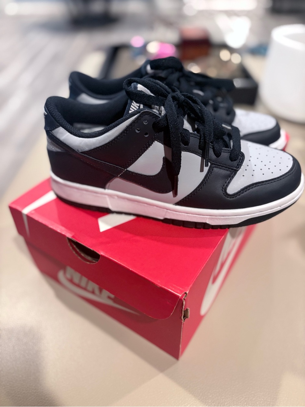 Nike Dunk Low White and Navy